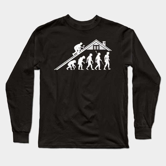 Roofer Evolution Long Sleeve T-Shirt by avshirtnation